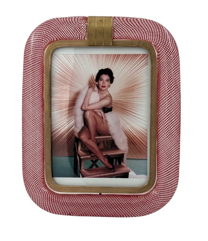 photo buy A Rare Venini Murano "Filigrana A Reticello" Glass Frame By Carlo Scarpa