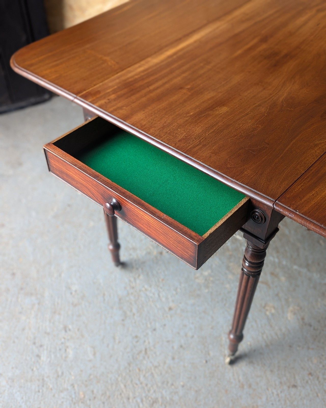 Antique Regency Mahogany Drop Leaf Pembroke Table (Delivery Available) photo Furniture