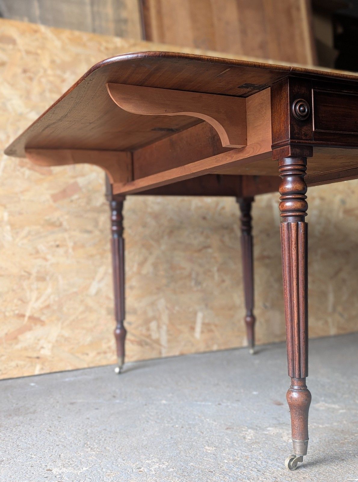 Furniture Antique Regency Mahogany Drop Leaf Pembroke Table (Delivery Available) photo