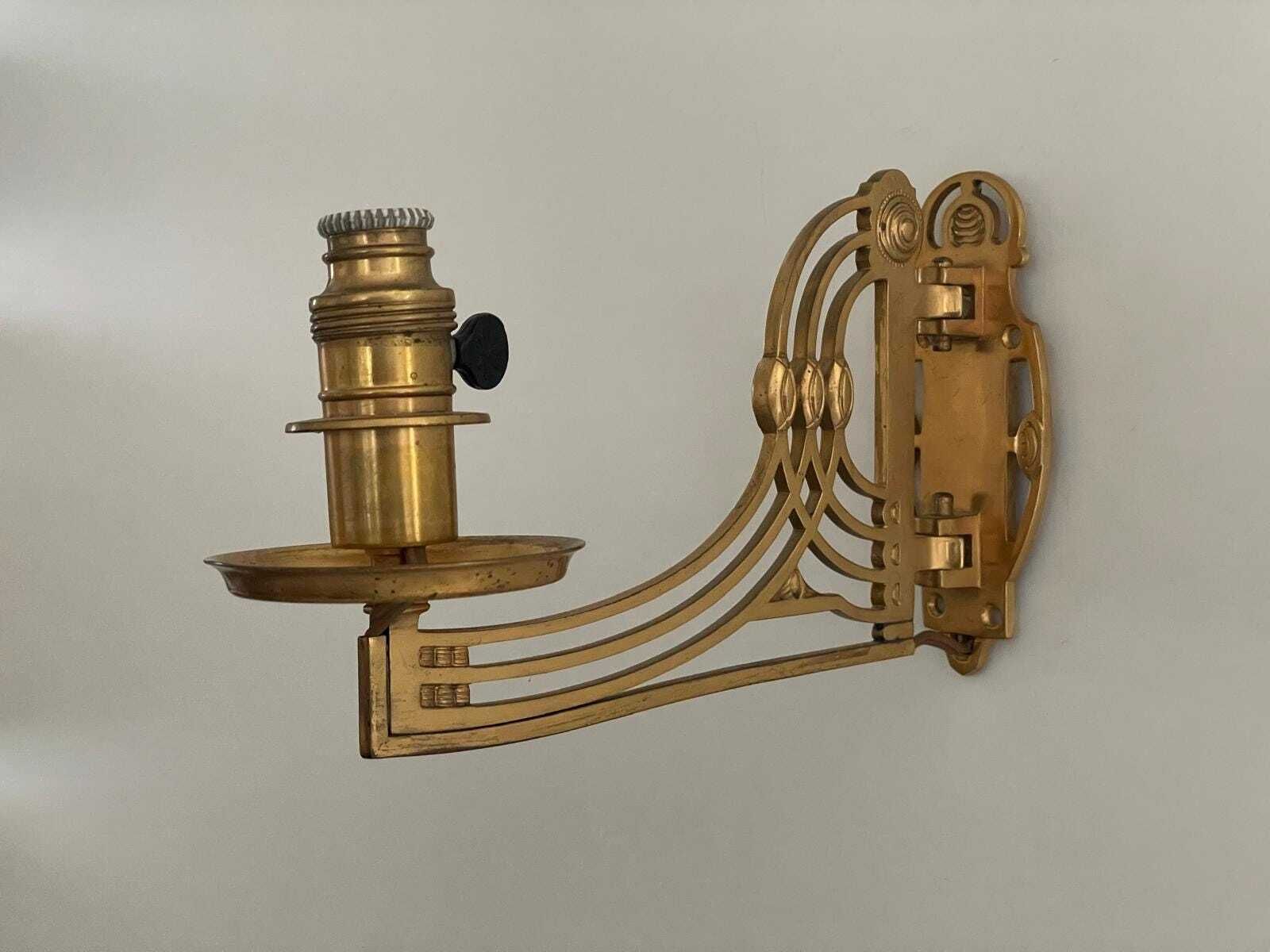 photo furniture Exclusive Brass Art Nouveau Pair Of Wall Lights, 1920s, Germany
