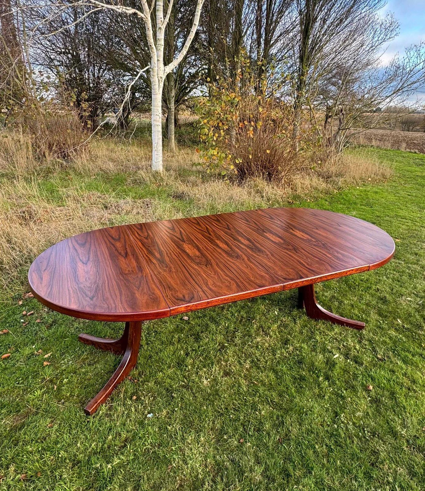 Danish Rosewood Large Dining Table Seats 8  10 Circ 1960