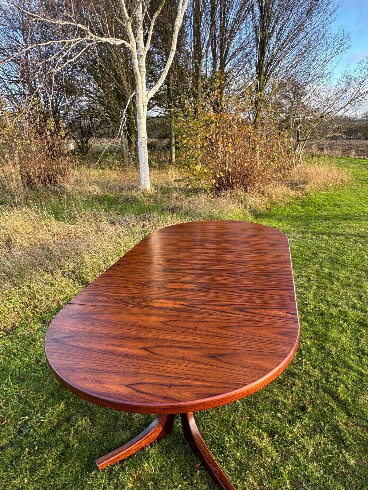 Danish Rosewood Large Dining Table Seats 8  10 Circ 1960 photo vinterior