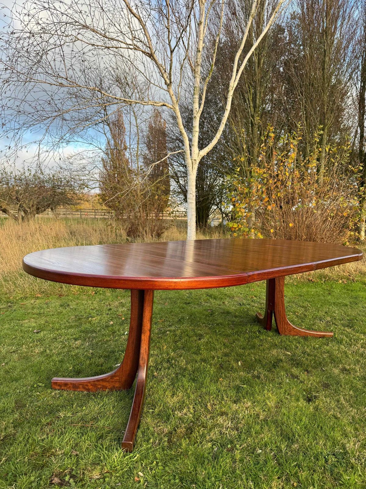 Furniture Danish Rosewood Large Dining Table Seats 8  10 Circ 1960 photo