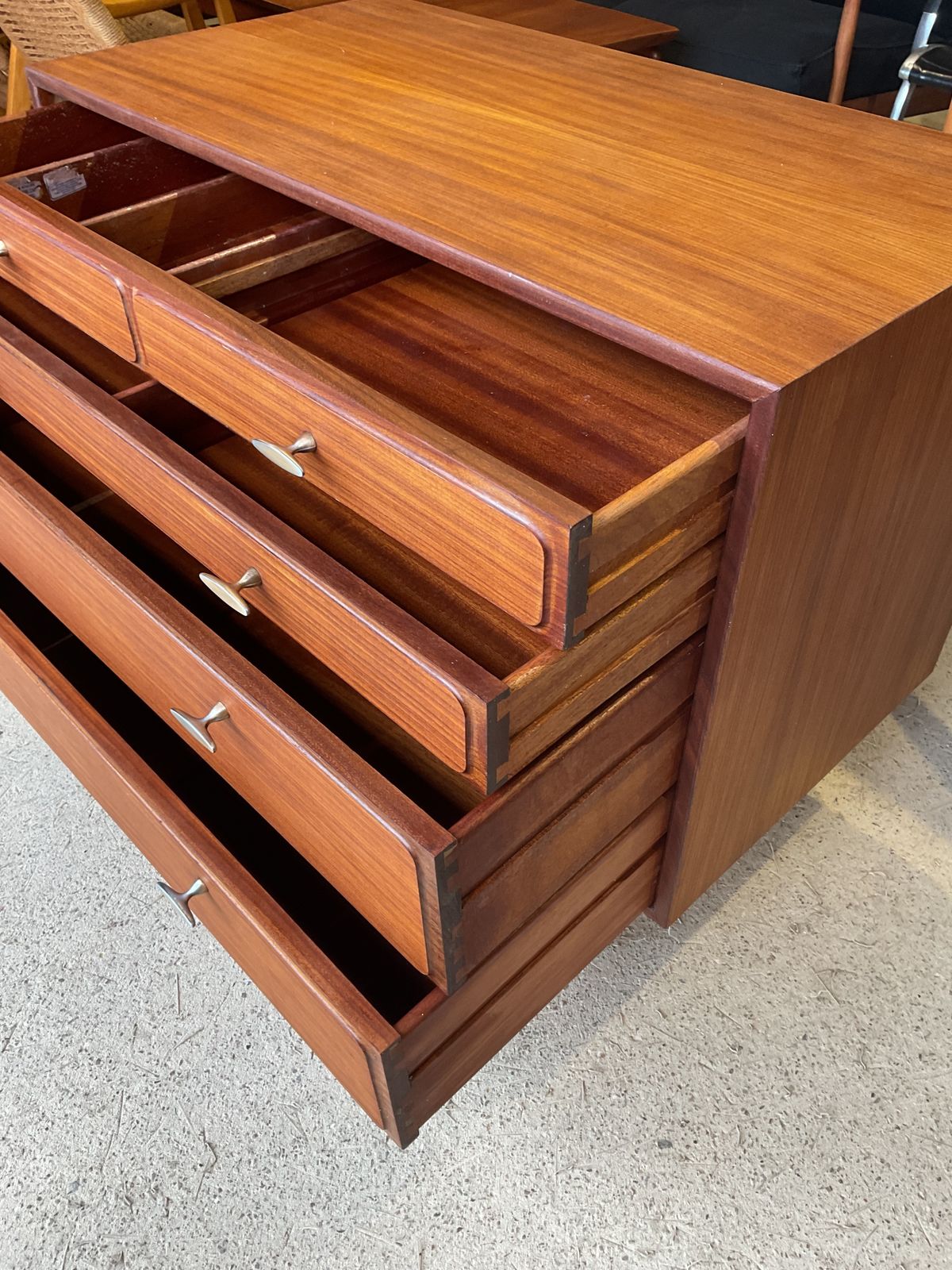 photo for sale Mid Century Teak Chest Of Drawers