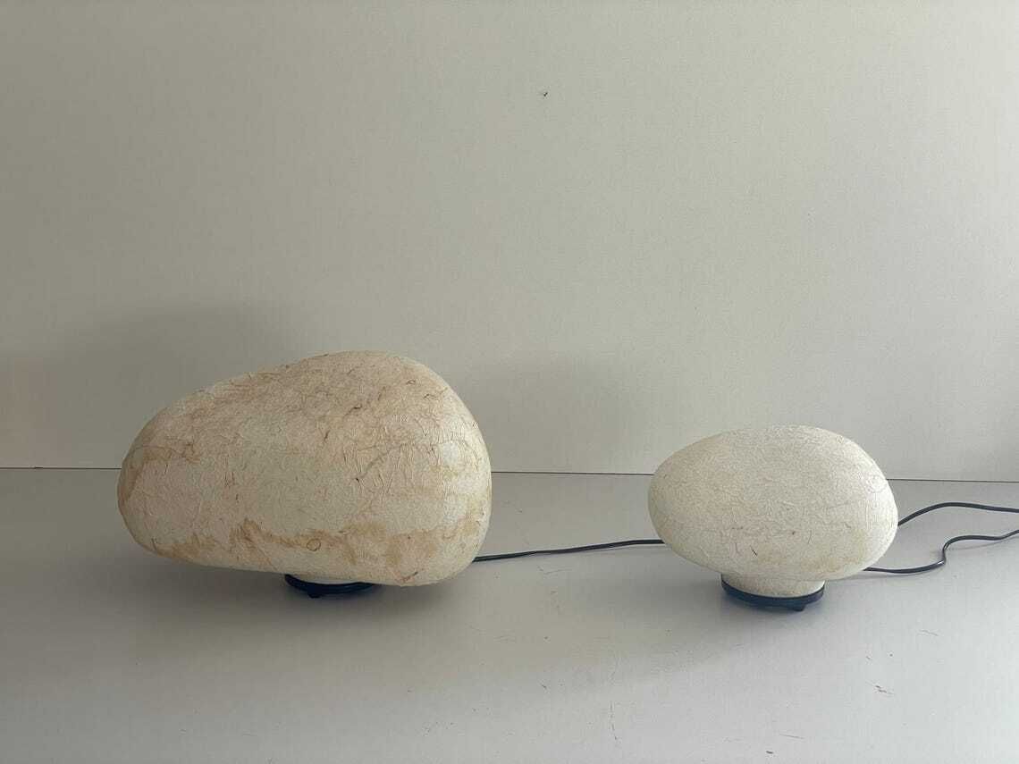 Small And Big Pair Of Fiberglass Night Lamps 1980s Germany photo furniture
