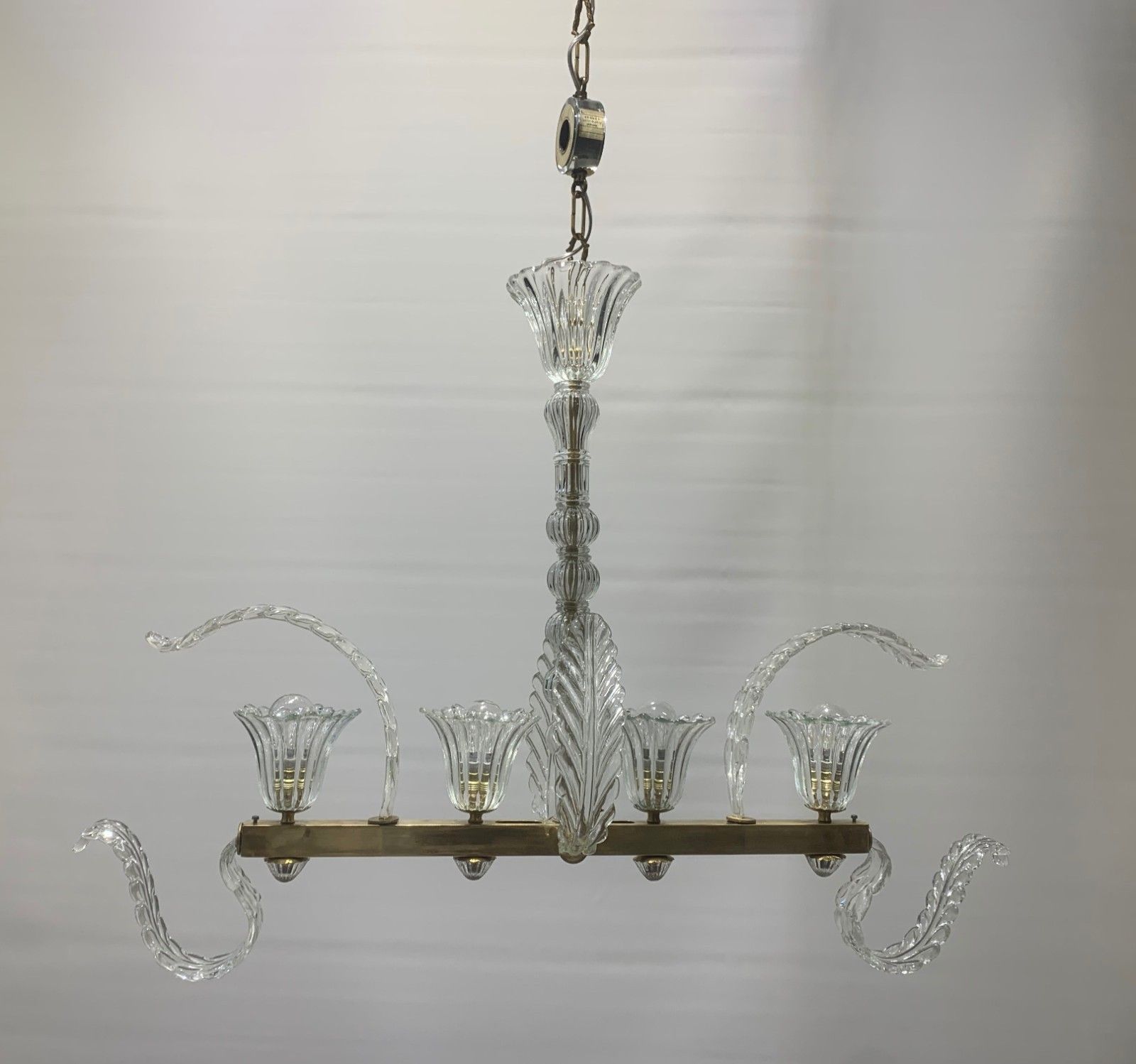 Pendant Chandelier ++Rare ++Seguso V.A.  Restored Made In Italy photo furniture