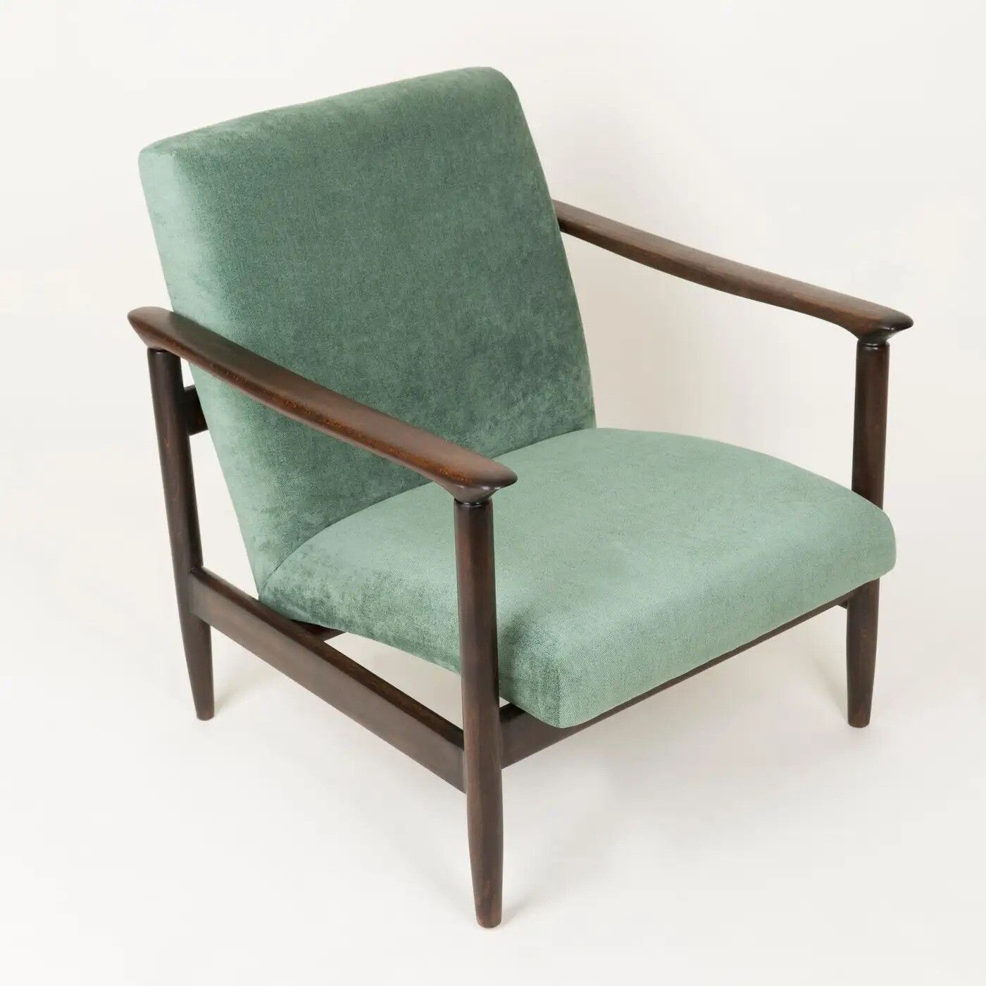 Green Apple Armchair And Stool, Edmund Homa, Gfm 142, 1960s, Poland photo for sale