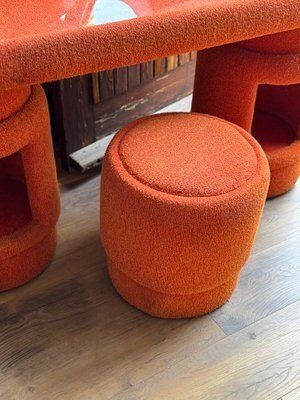 Dressing Table With Chairs From Kecskemét Furniture, 1975, Set Of 3 photo for sale