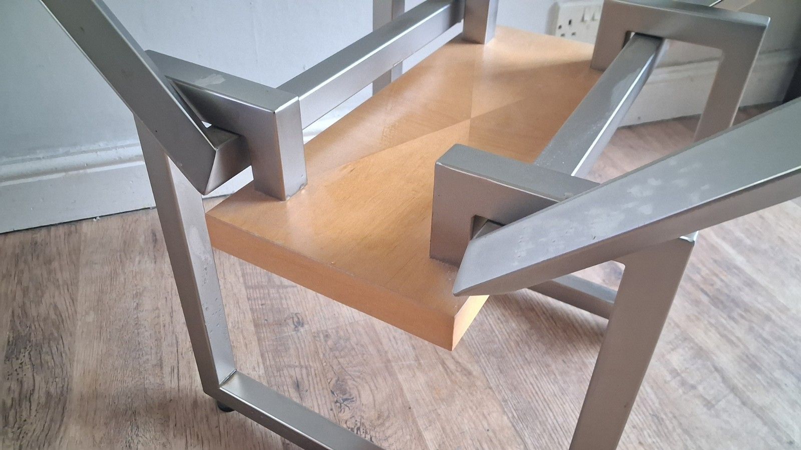 Furniture 1980's Contemporary Industrial  Mid Century Designer Drinks /Coffee Table photo