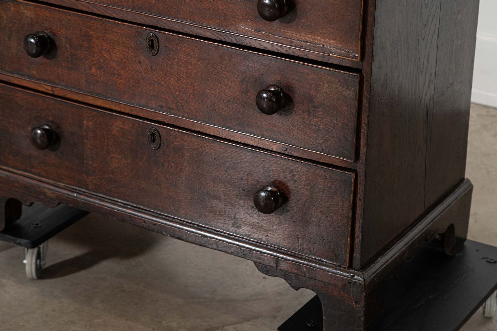 Furniture English 18thc Oak Chest Drawers photo
