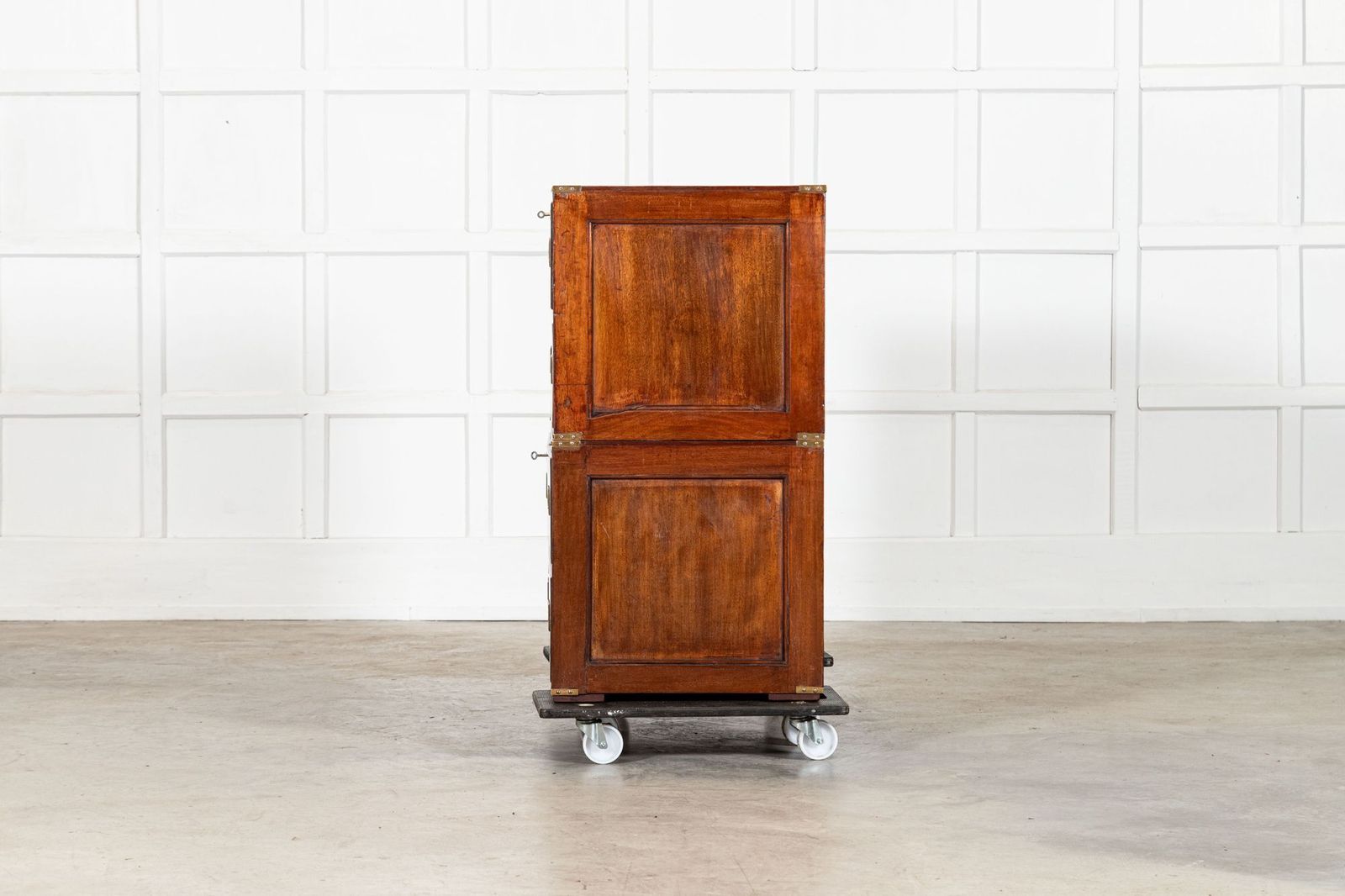 English 19thc Mahogany Campaign Chest photo buy