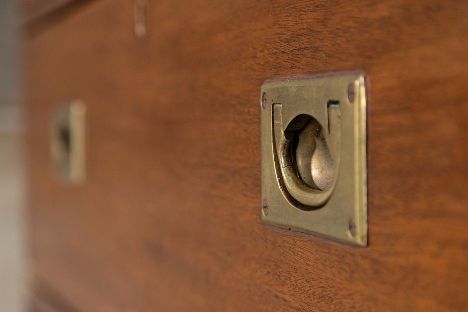 photo buy English 19thc Mahogany Campaign Chest