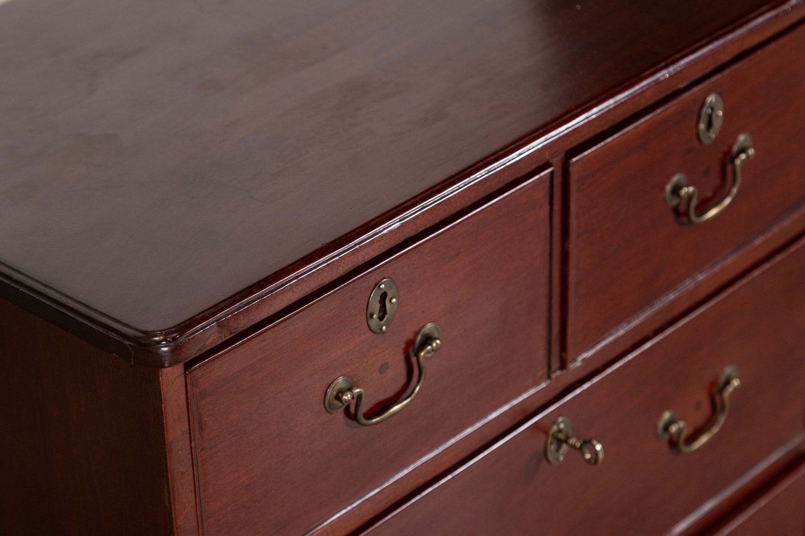 George II Mahogany Chest Drawers photo vintage