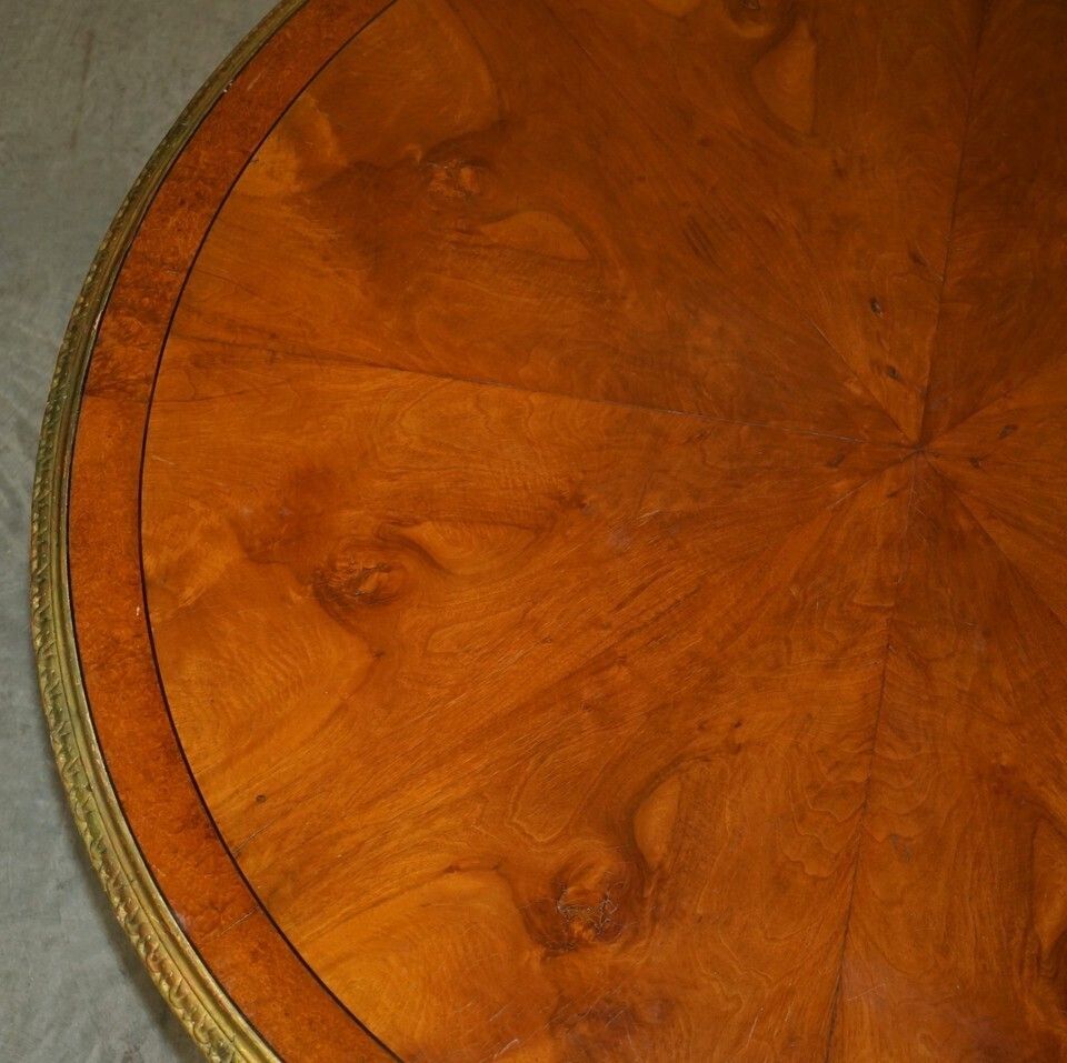 Important Continental Walnut Amboyna Giltwood Dining Or Extra Large Centre Table photo vinterior