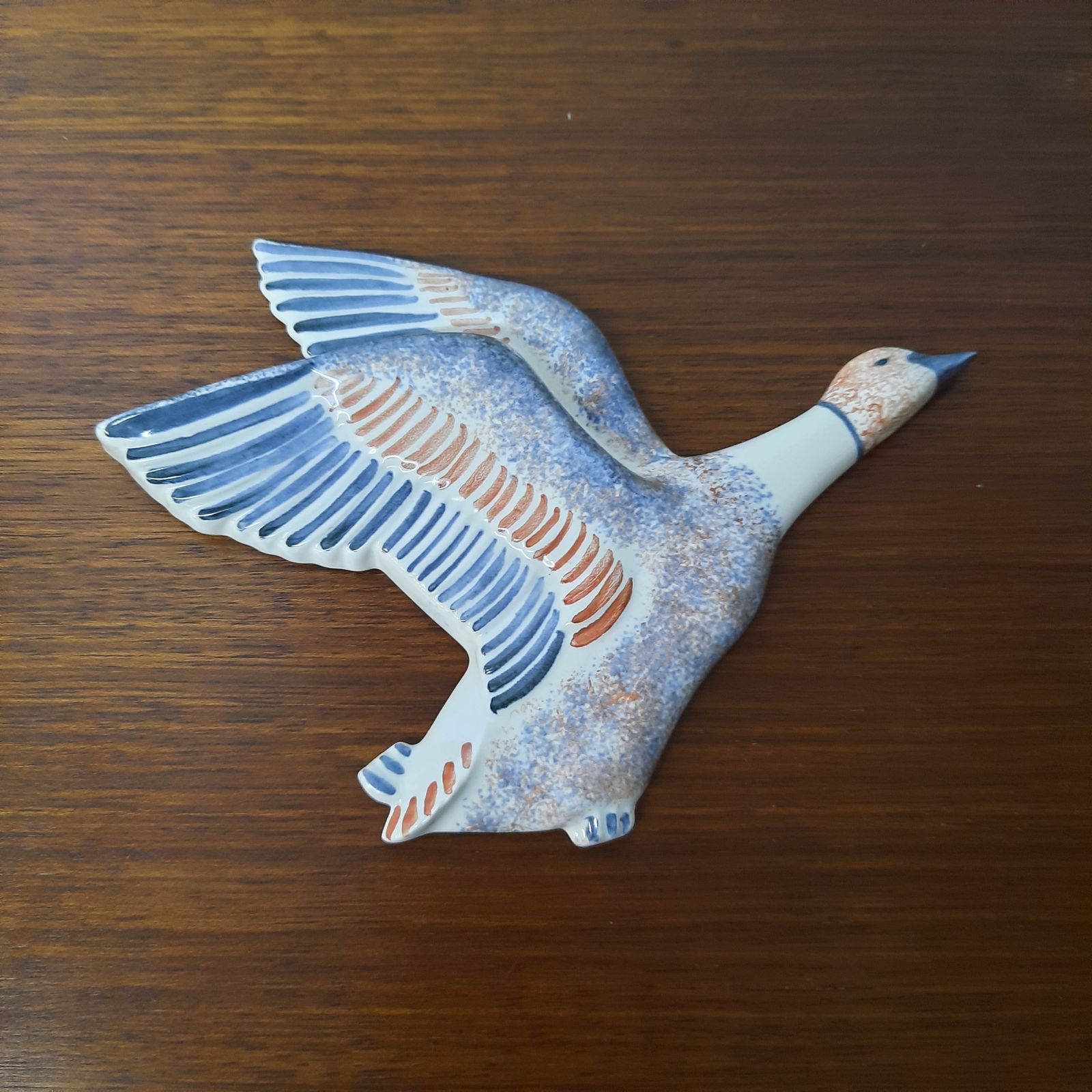 Set Of 3 Graduated Flying Duck Wall Plaques   Rye Pottery   Hand Made In England   1980s photo Home Decor