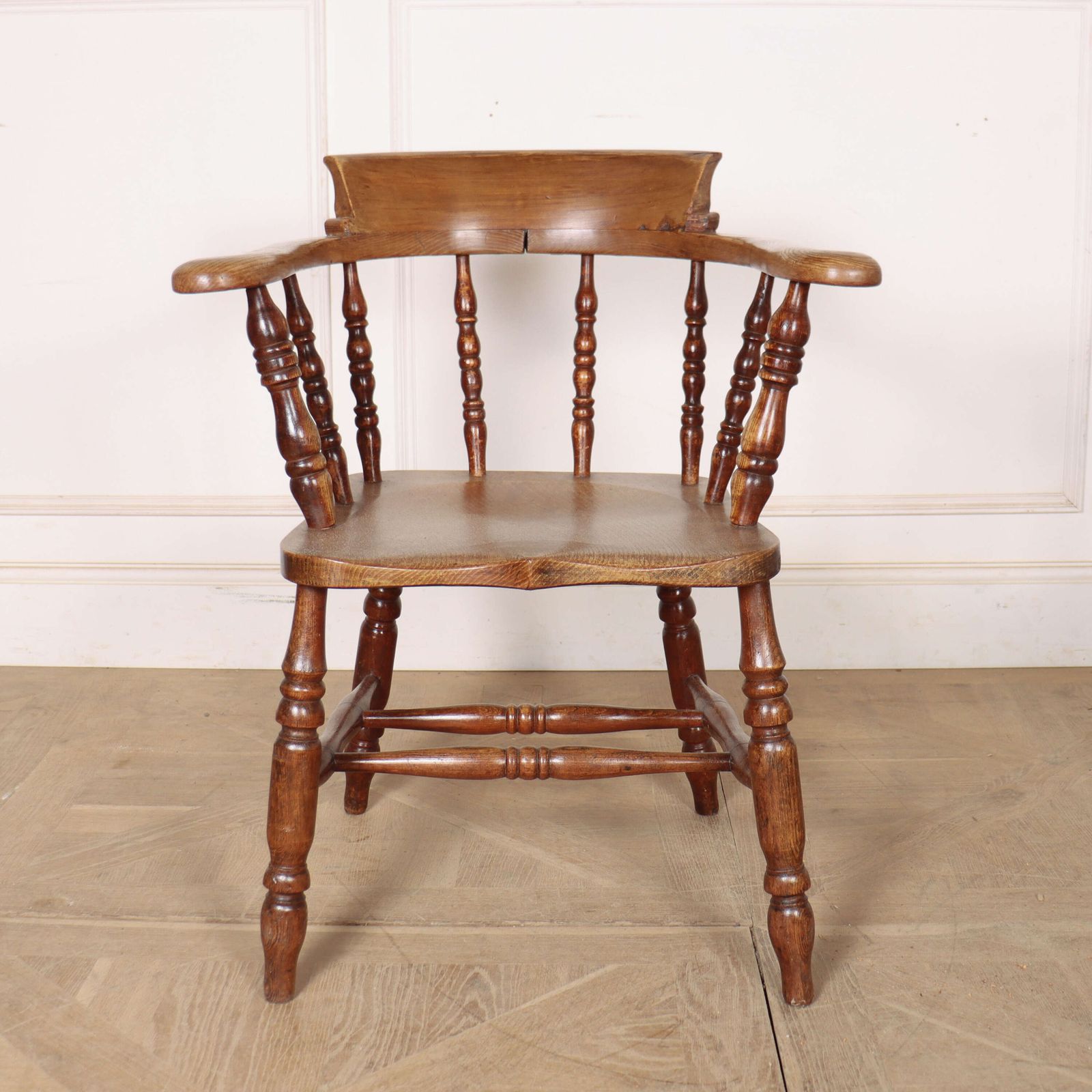 photo for sale Pair Of English Smokers Bow Arm Chairs