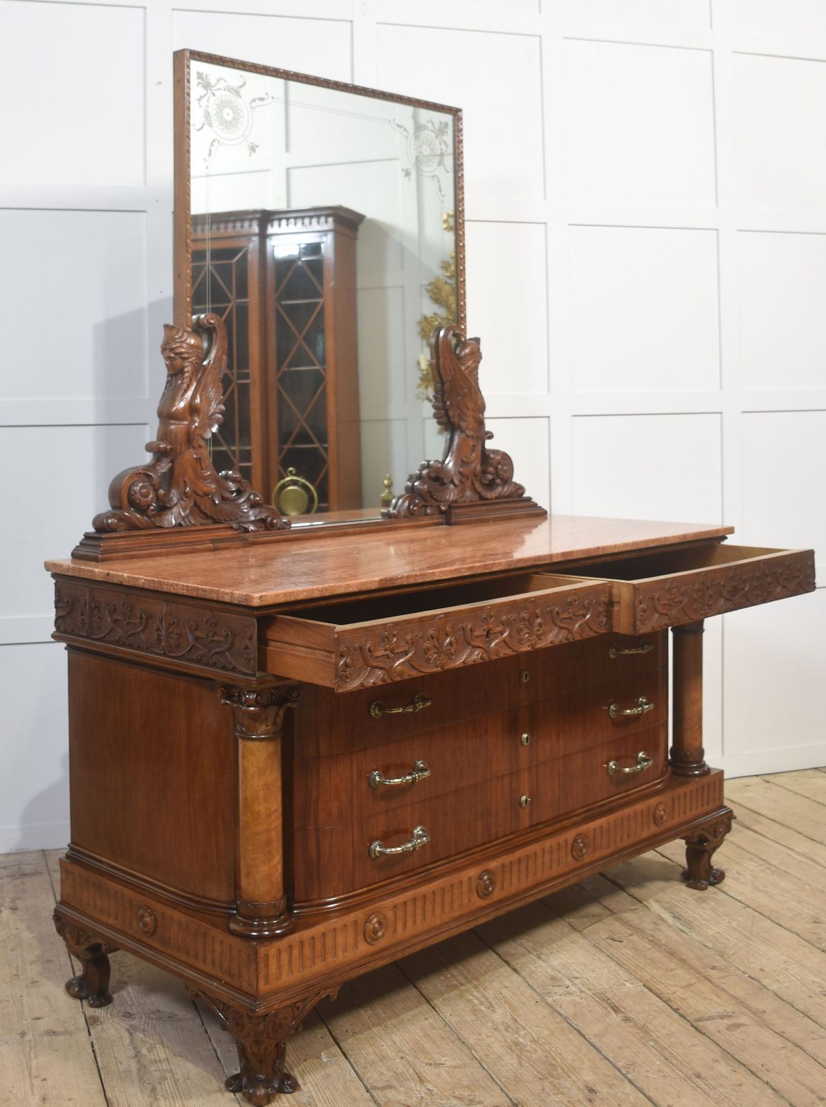 Impressive 19th Century Mahogany Dressing Chest photo 3570.0