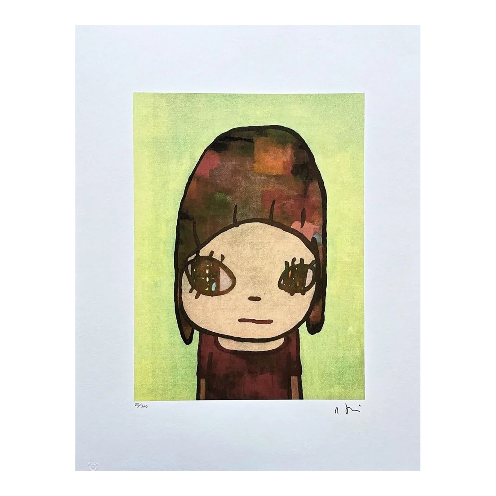 After Nara Yoshitomo, Portrait Of A Girl, 1990s, Limited Edition Lithograph