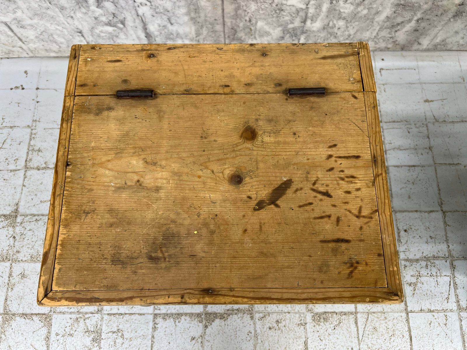 Small Antique Pine Trunk (Faux Chest Of Drawers) photo vintage