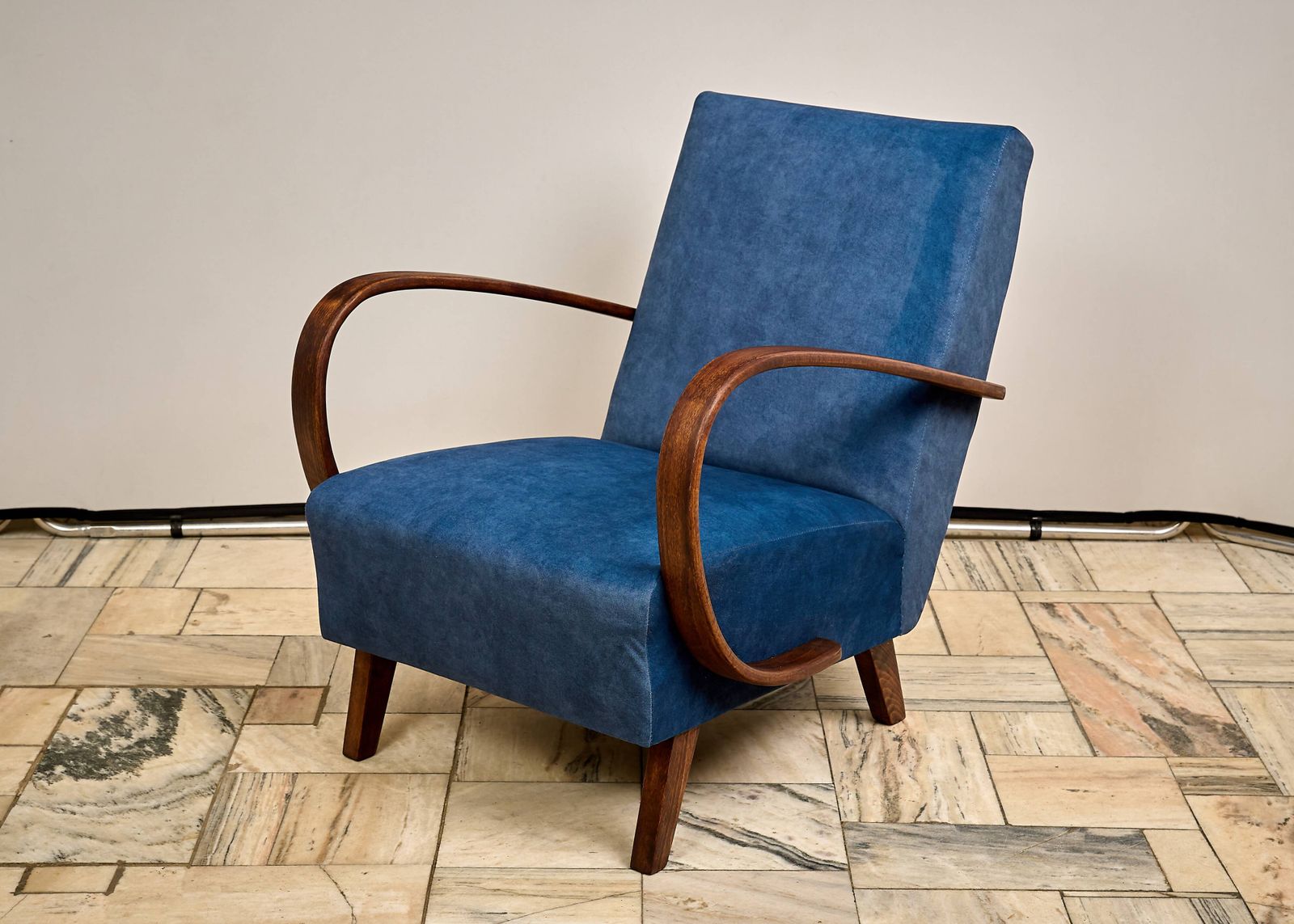 Jindrich Halabala Armchair, Czechoslovakia 1940s photo for sale