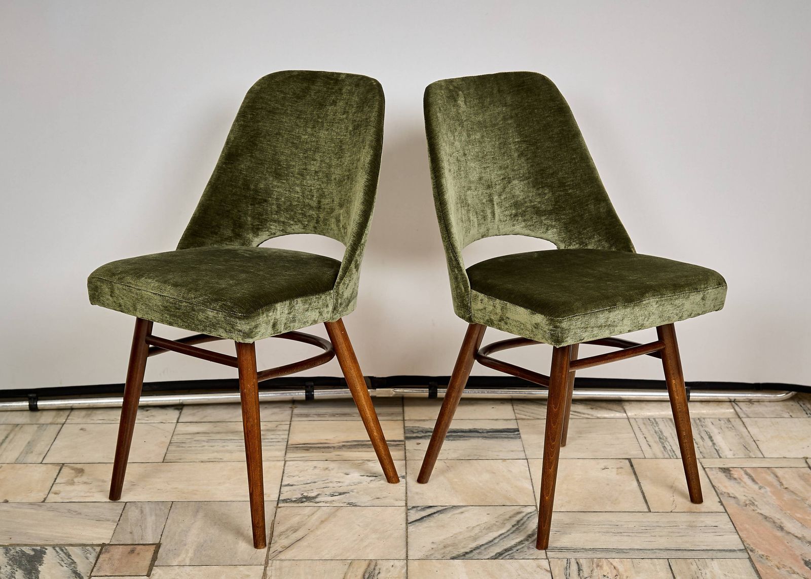 Furniture Set Of Four Chairs Designed By Radomir Hoffman, Ton Czechoslovakia, 1960s. photo
