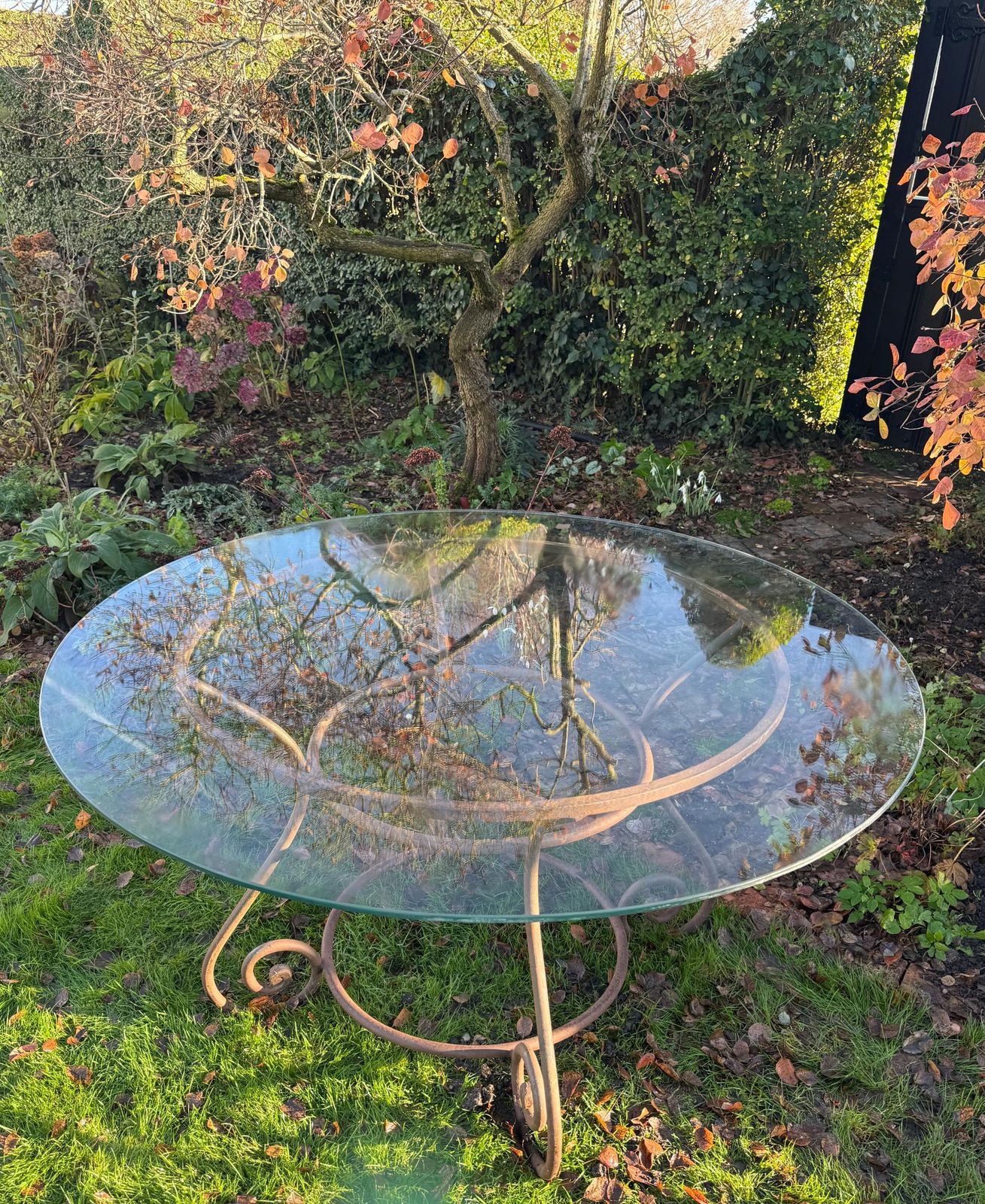 Vintage Wrought Iron Dining Table.