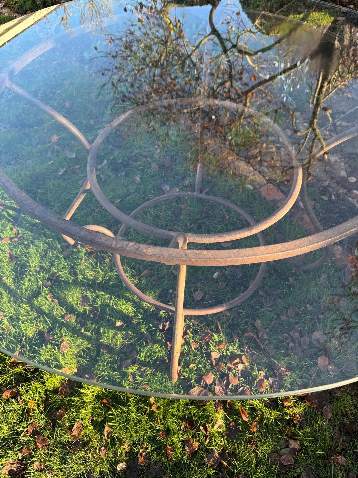 Vintage Wrought Iron Dining Table. photo Furniture