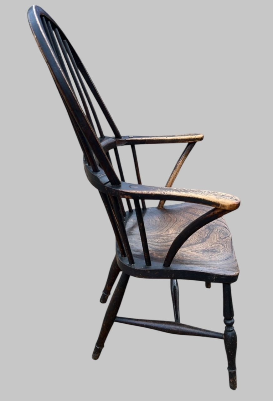 Late 19th Century Elm & Ash Windsor Armchair photo furniture
