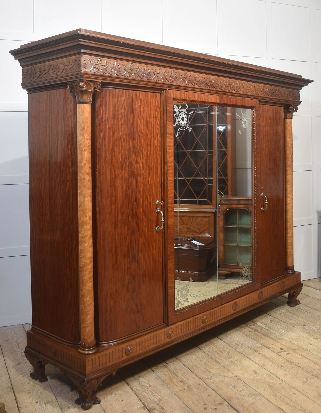 Magnificent Antique Four Door Mahogany Wardrobe photo buy