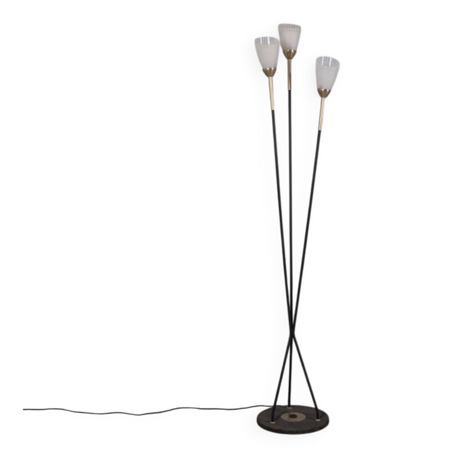 Page 1 Of 11 Vintage 1960s Three Light Glass Floor Lamp, Italian