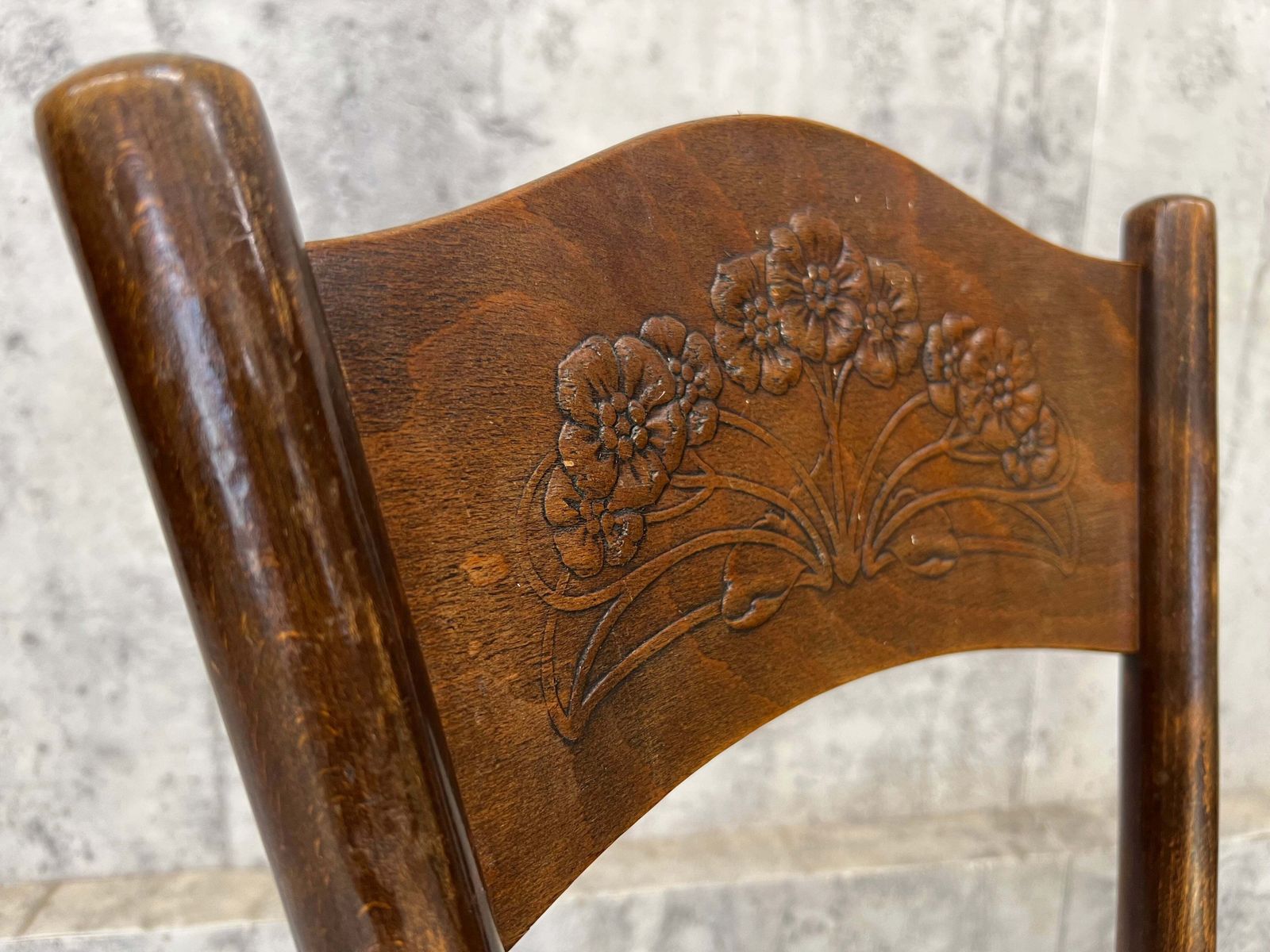 A Pair Of Embossed Bentwood Bistro Chairs photo for sale