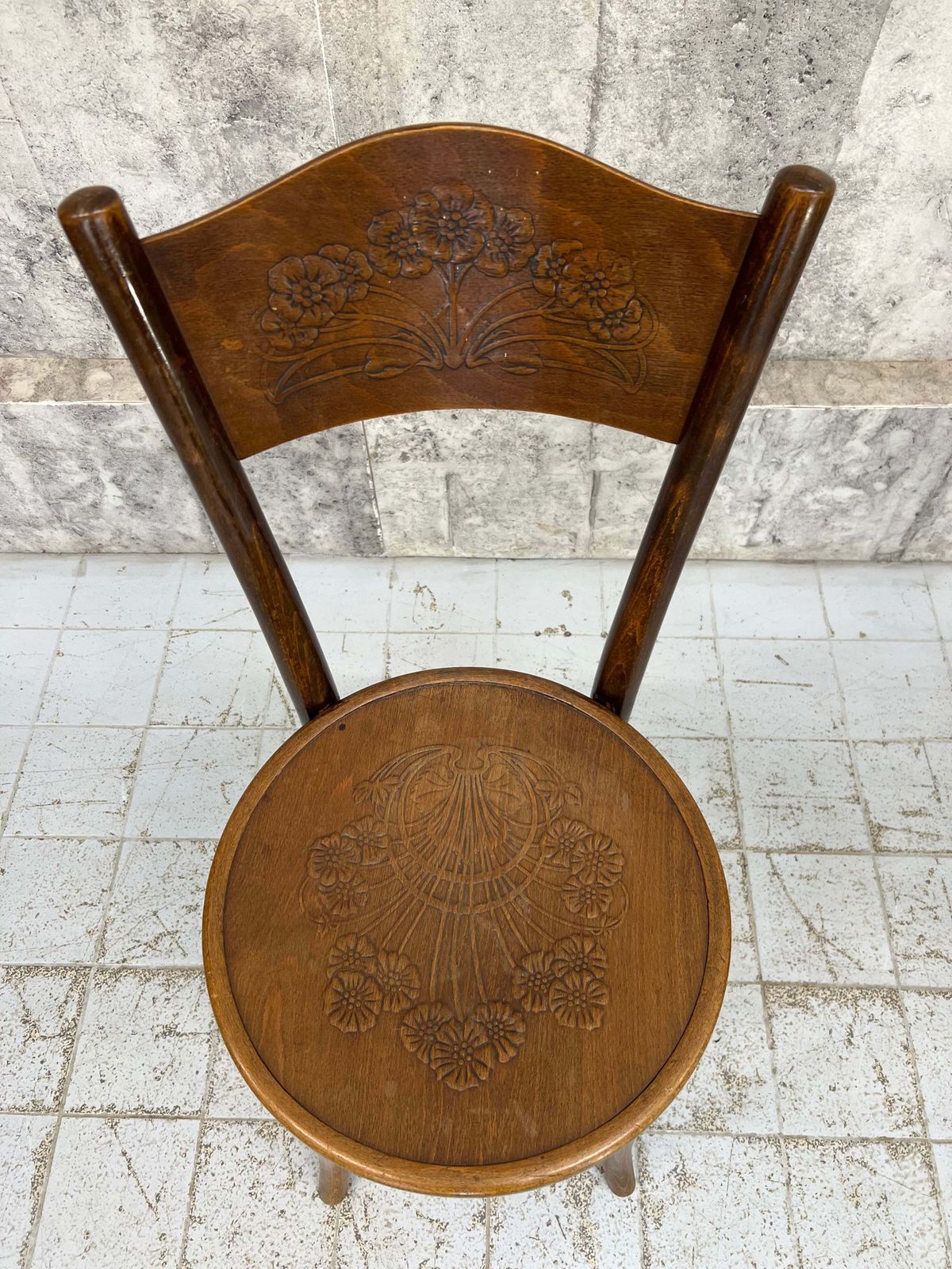 A Pair Of Embossed Bentwood Bistro Chairs photo 425.0
