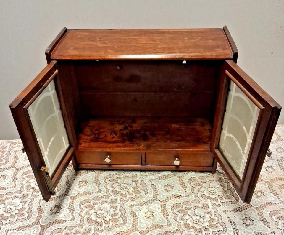 Antique Smokers Or Jewellery Or Medicine Small Cabinet photo for sale