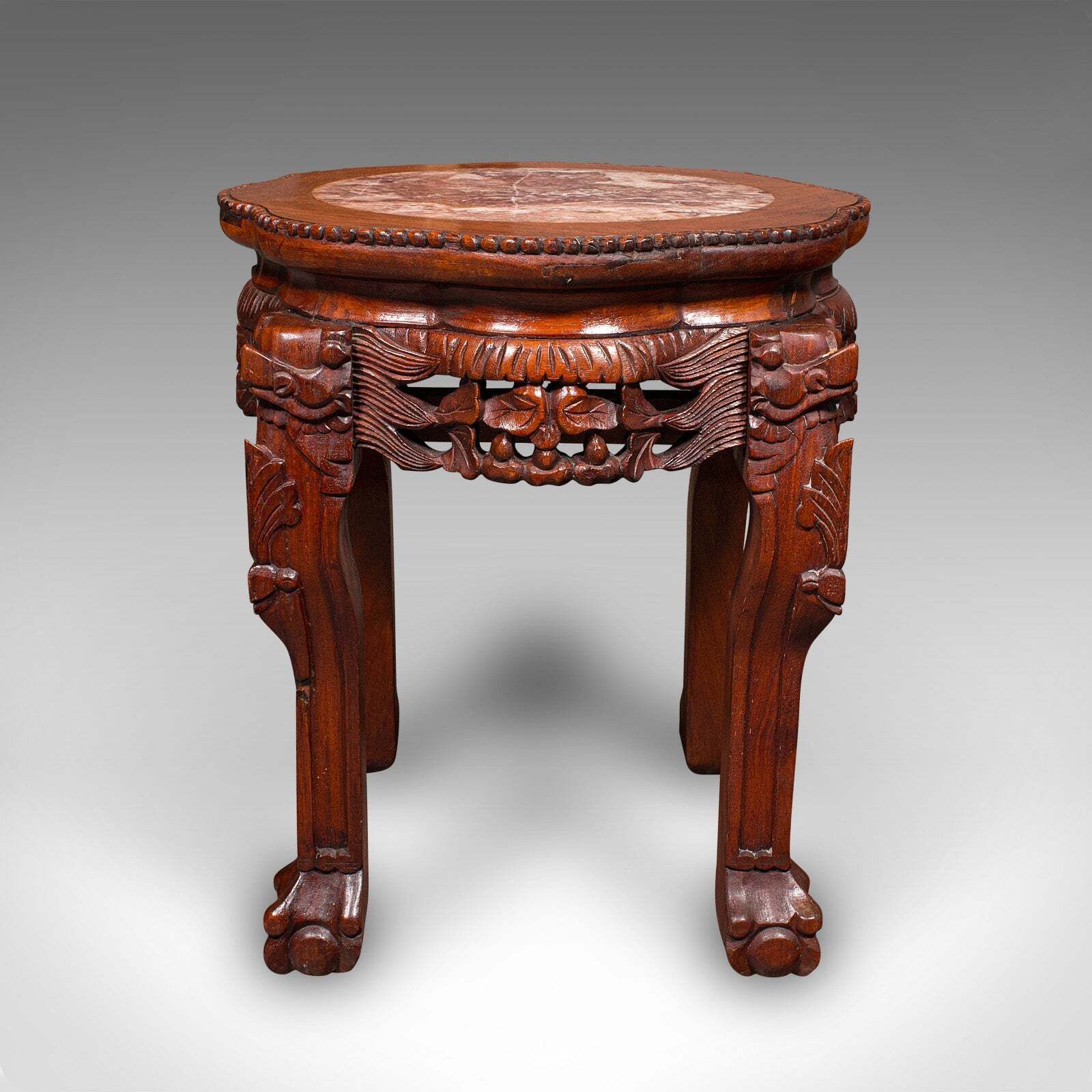 Vintage Art Deco Lamp Stand, Oriental, Occasional, Wine, Side Table, Circa 1940 photo for sale