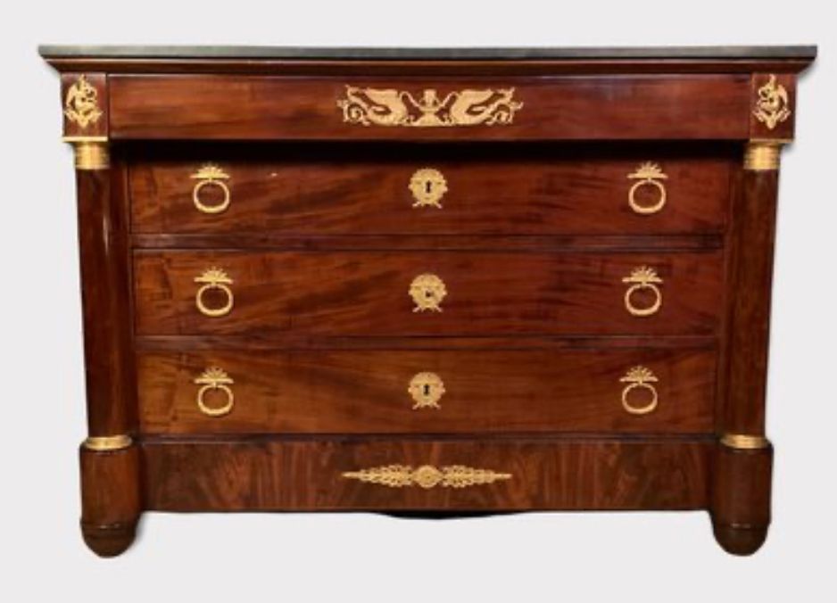 Antique French Empire Commode Chest photo Furniture