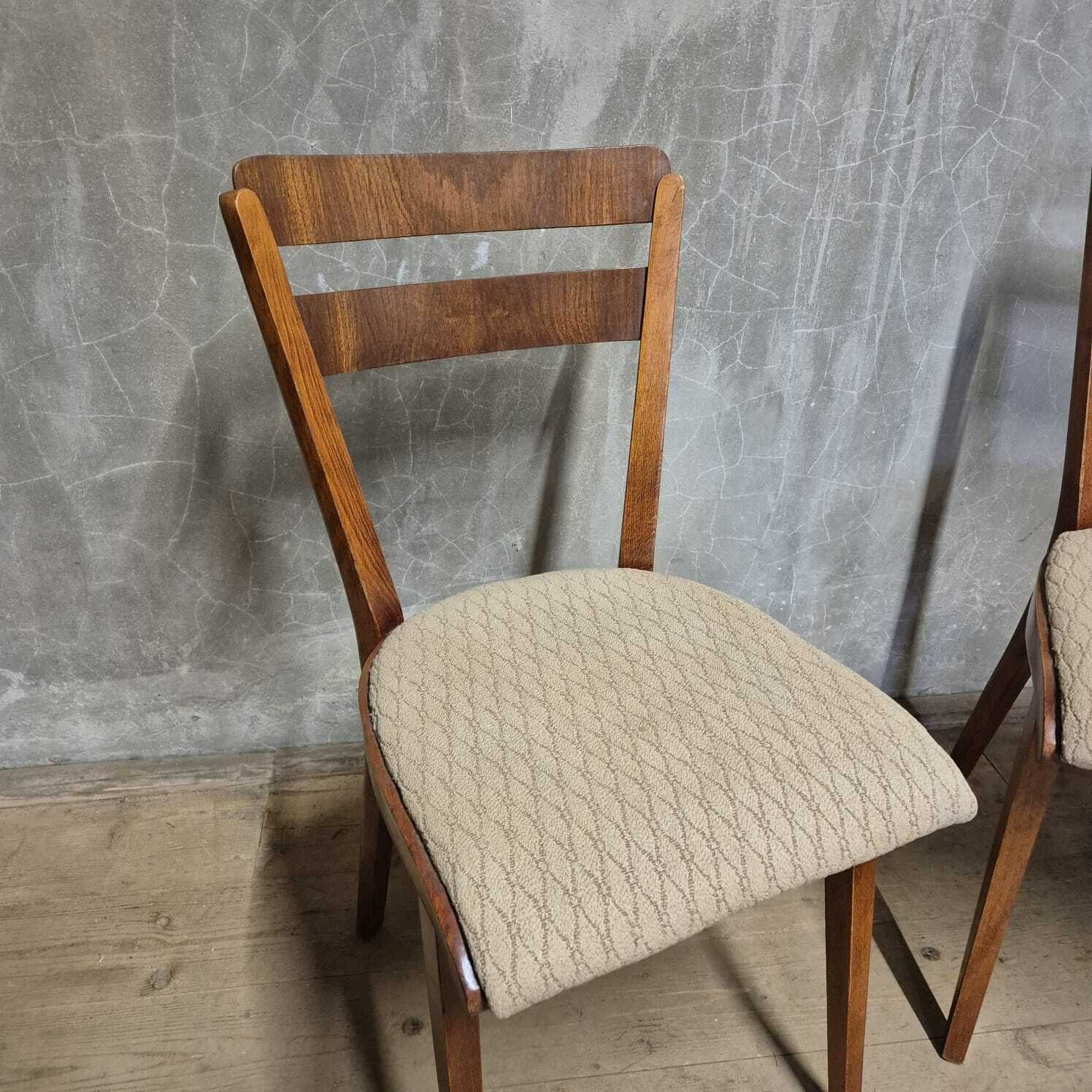 Set Of 4 Mid Century Dining Chairs, Czechoslovakia, 1960s photo for sale