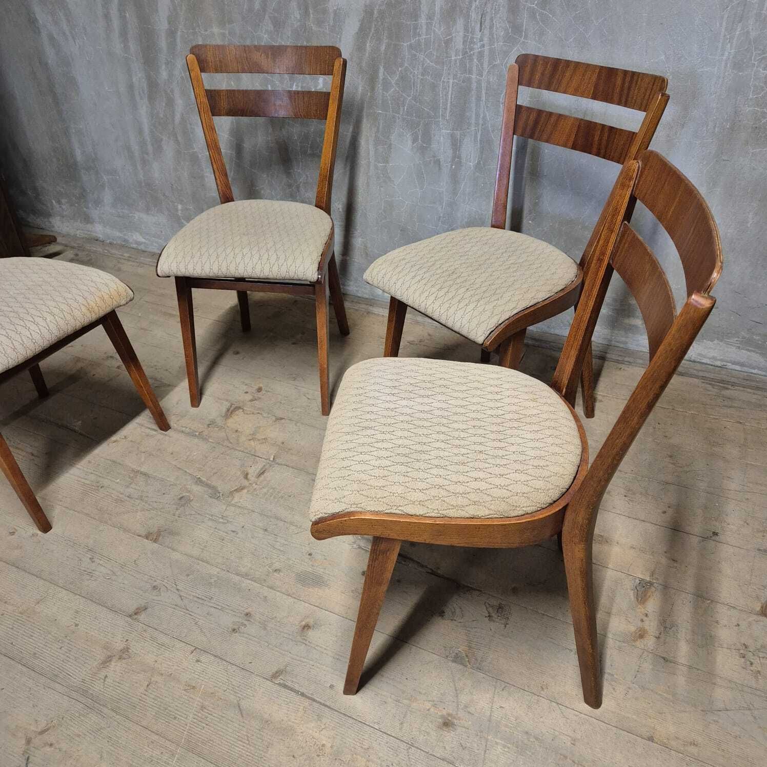 Set Of 4 Mid Century Dining Chairs, Czechoslovakia, 1960s photo Furniture
