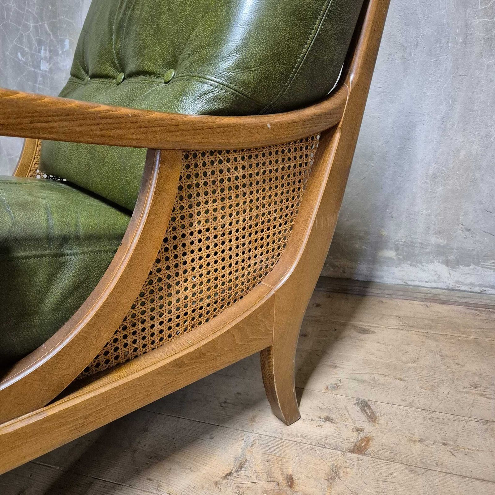 Mid Century Lounge Armchair, Cane Sides, 1960s photo 667.0
