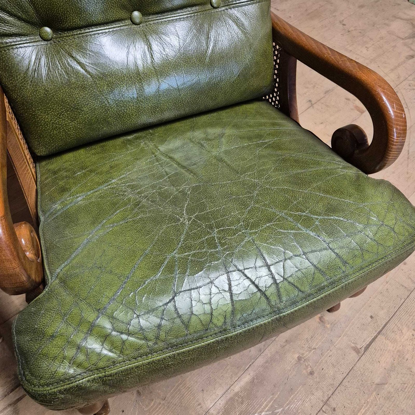 Mid Century Lounge Armchair, Cane Sides, 1960s photo vinterior
