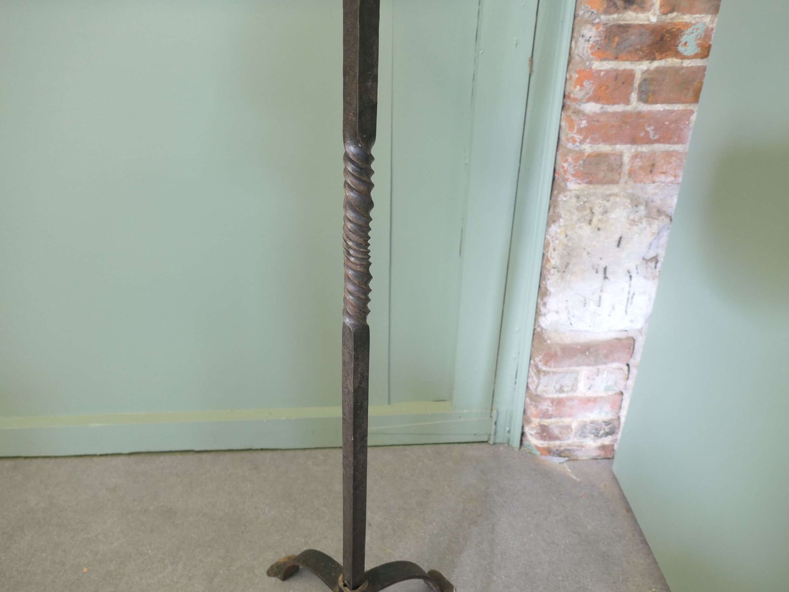 A Large Iron Candle Stick Or Torchère This Is A Tall Torchere, It Takes 4 Candles And Wil photo vinterior