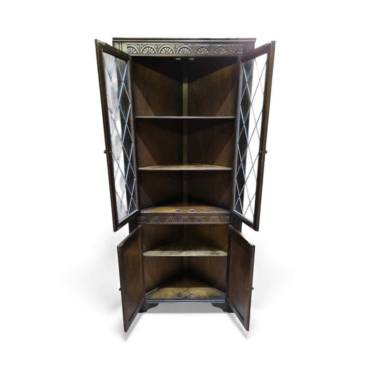 Vintage Oak Corner Cabinet / Priory Oak / 1970s photo buy