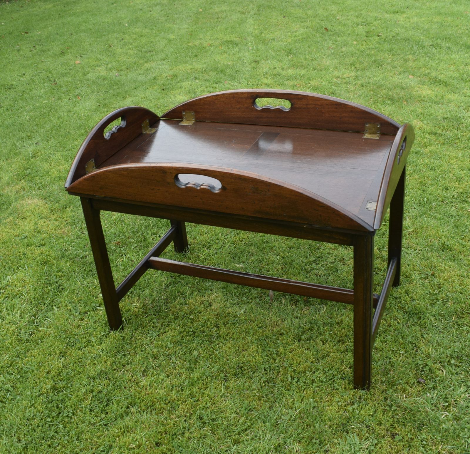 Early 20th Century Mahogany Butlers Tray On Stand