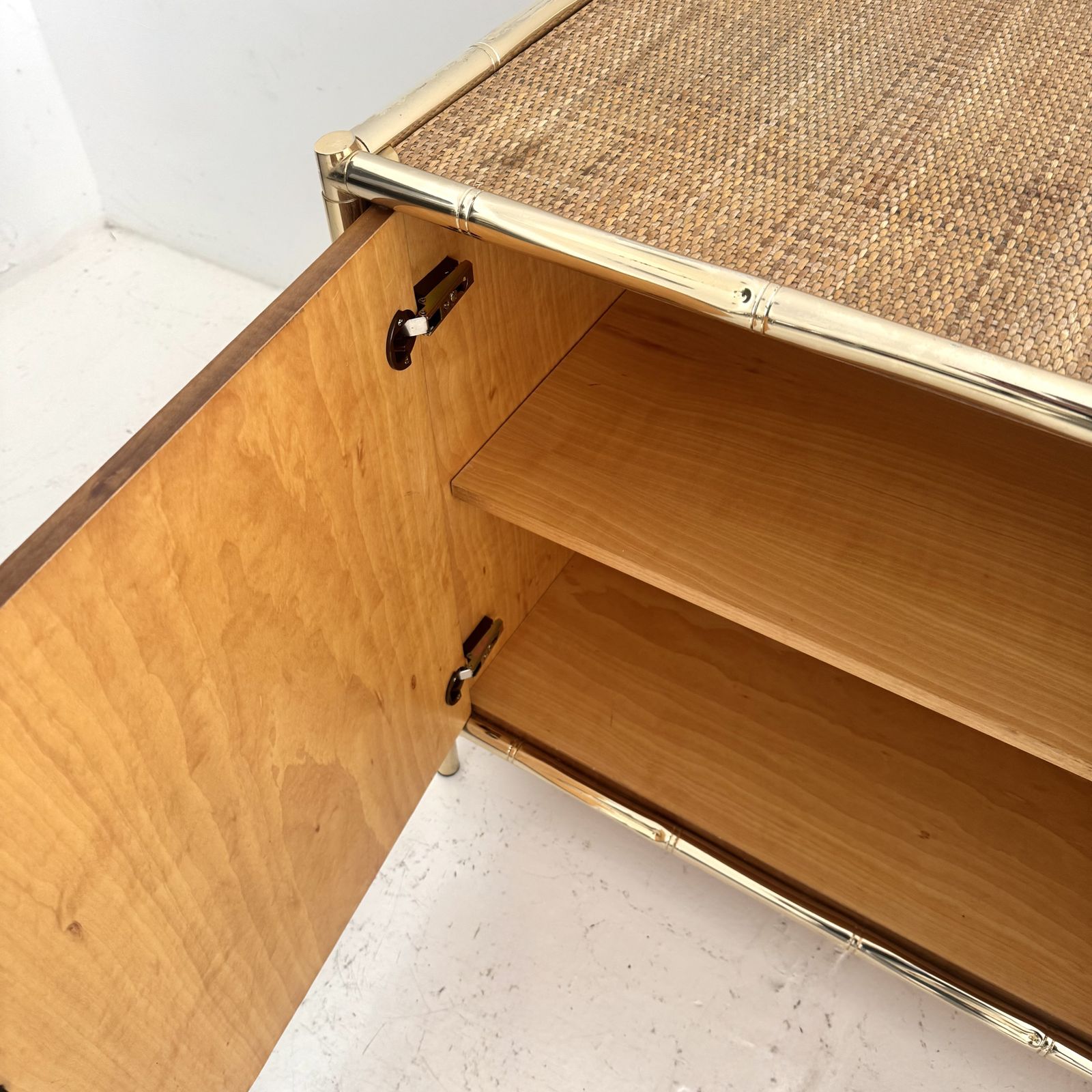 1980s Italian Faux Bamboo And Rattan Vivai Del Sud Cabinet photo 1755.0