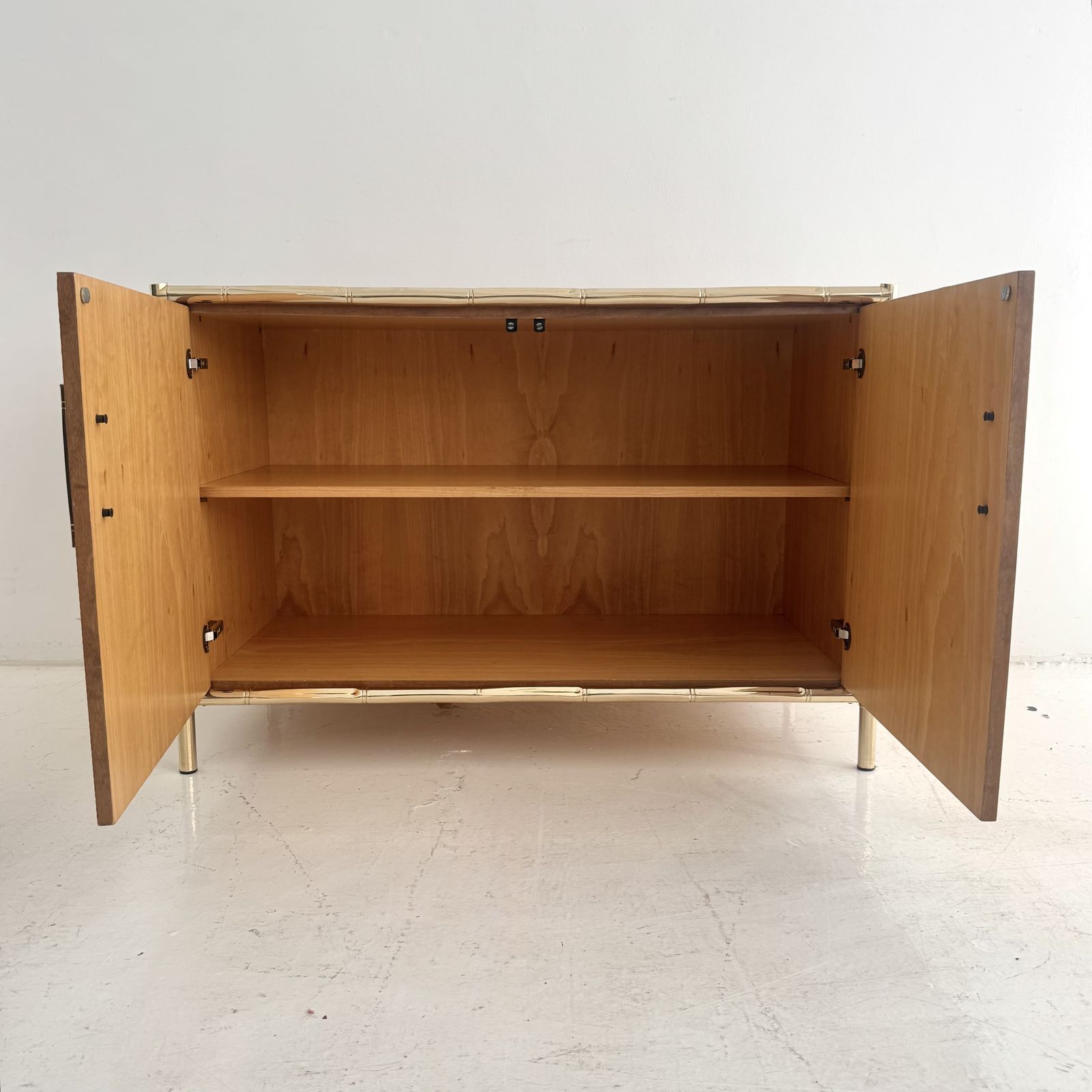 1980s Italian Faux Bamboo And Rattan Vivai Del Sud Cabinet photo vinterior