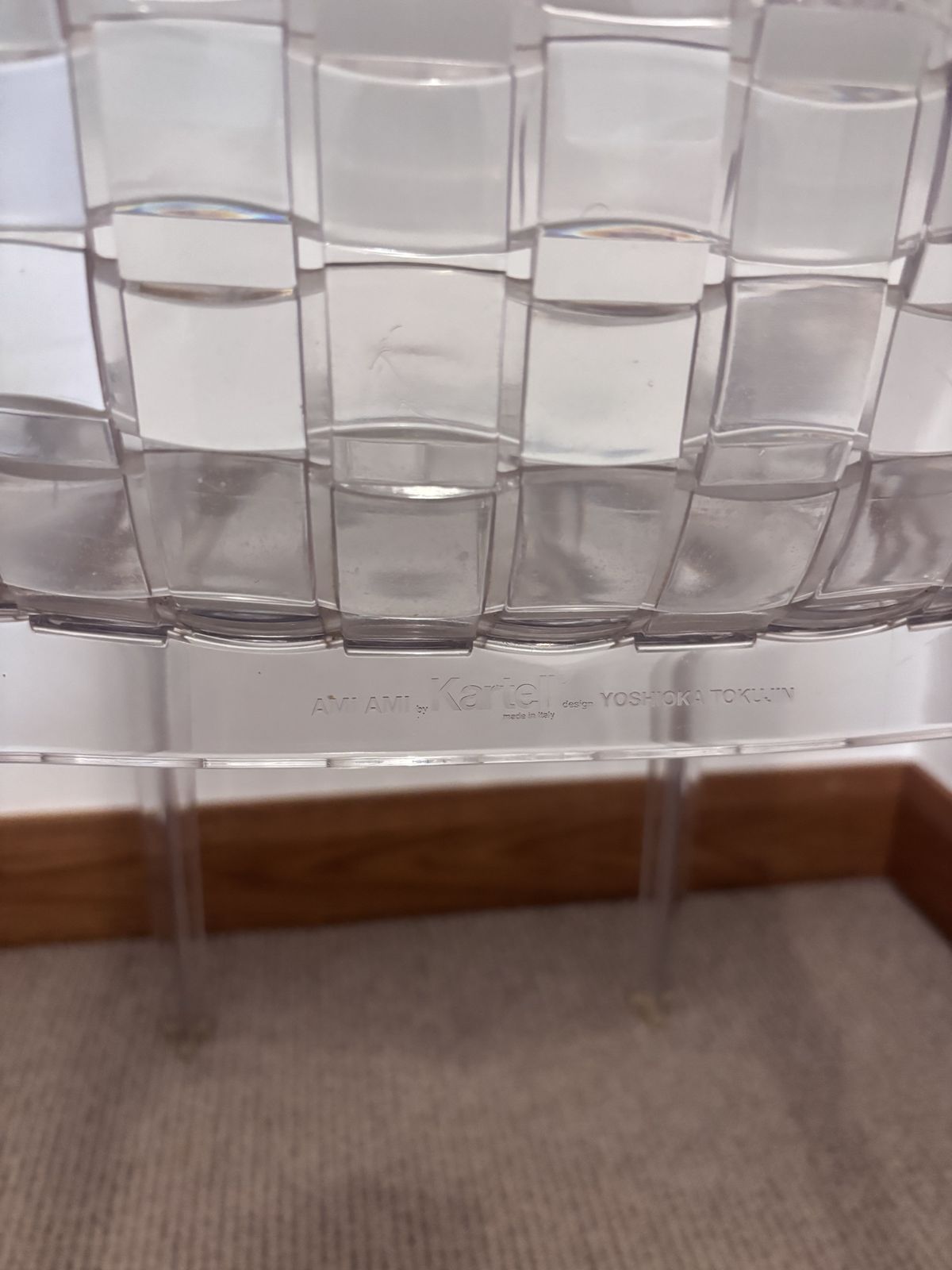 Kartell Ami Ami Tokujin Yoshioka Transparent Ghost Dining/Dressing Table Chair. Rrp£195+ photo buy