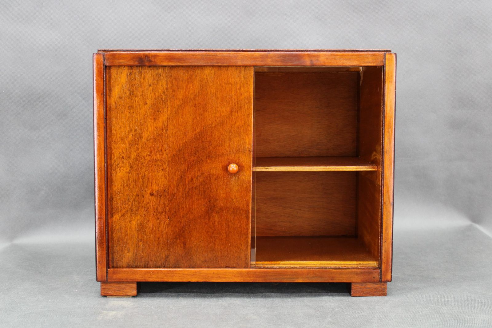 Art Deco Sliding Door Display Cabinet, Czechoslovakia, 1940s photo Furniture