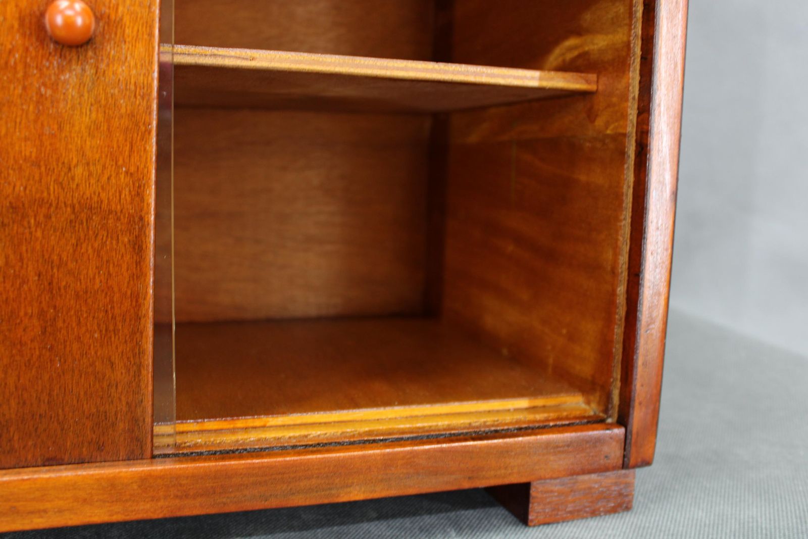 photo buy Art Deco Sliding Door Display Cabinet, Czechoslovakia, 1940s