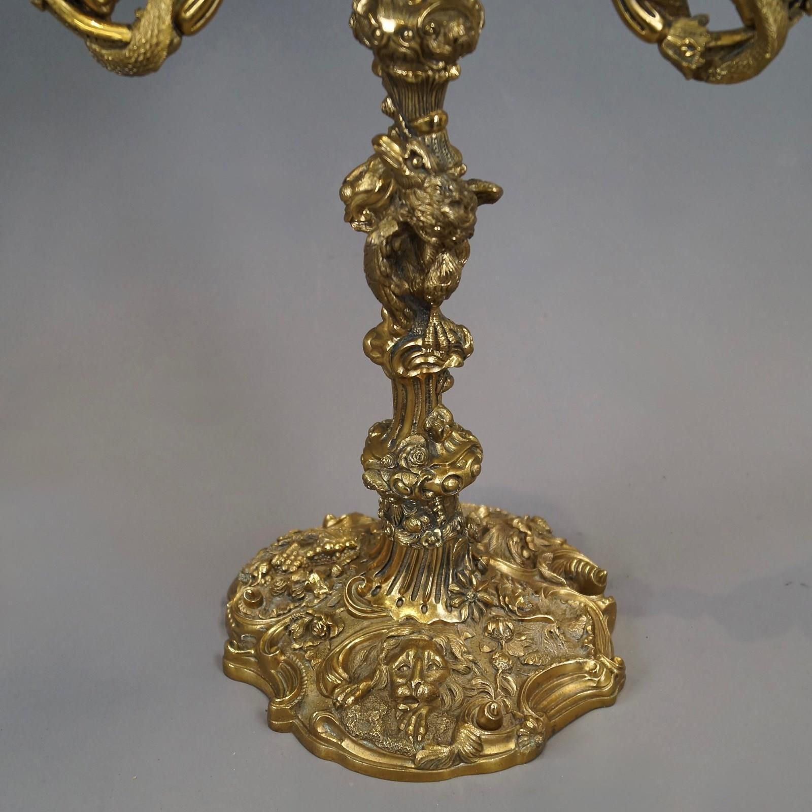 A Superb Pair Of Ormolu Candelabra photo furniture