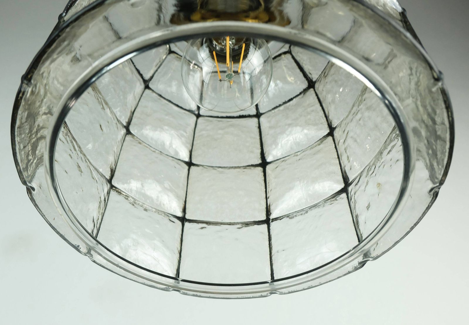 Glashütte Limbourg Hanging Lamp, 1960s 1970s, Glass Pendant Light, Model 4184 photo Lighting
