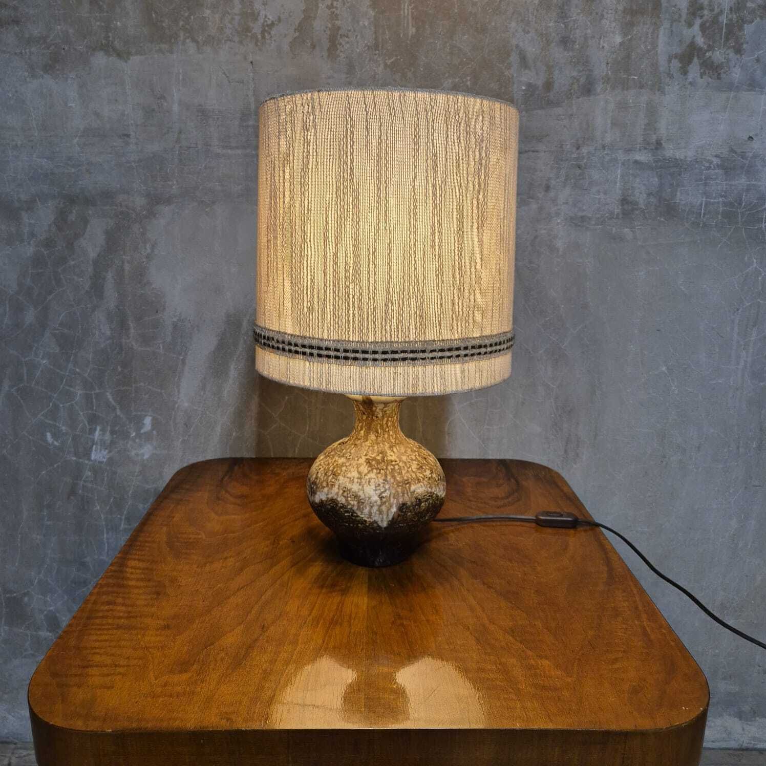 Mid Century Ceramic Table Lamp, Czechoslovakia, 1960s–1970s photo vintage